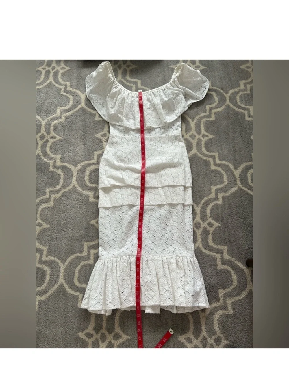 Greta Constantine Eyelet White Dress Size 2